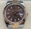 Fábrica Clean - Rolex Datejust M126331-0001 Mostrador Chocolate Tamanho 41mm