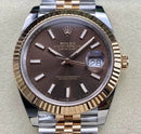 Fábrica Clean - Rolex Datejust M126331-0002 Mostrador Ouro Rosa Tamanho 41mm