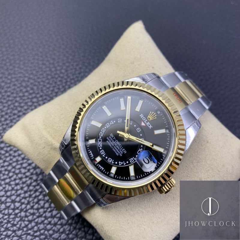 Fábrica Noob - Rolex Sky Dweller M326933-0002 Mostrador Preto Gloss