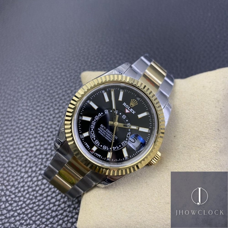 Fábrica Noob - Rolex Sky Dweller M326933-0002 Mostrador Preto Gloss