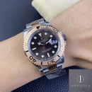 Clean Factory Rolex Yacht Master M126621-0001 Mostrador marrom Ouro Rosa Tamanho 40mm