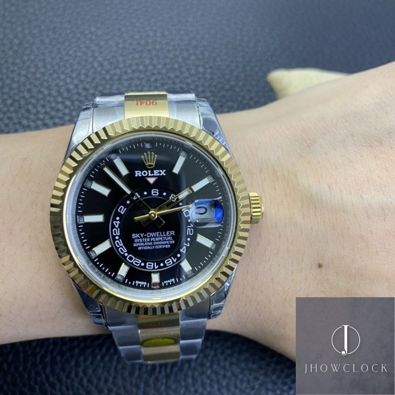Fábrica Noob - Rolex Sky Dweller M326933-0002 Mostrador Preto Gloss
