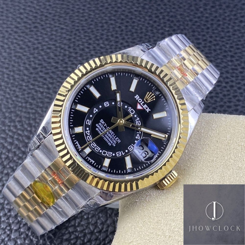 Fábrica Noob - Rolex Sky Dweller M326933-0005 Mostrador Preto Gloss