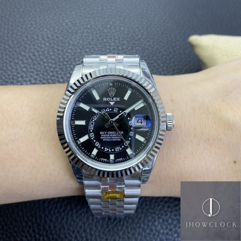Fábrica Noob - Rolex Sky Dweller M326934-0006 Mostrador Preto Gloss