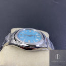 Fábrica EW - Rolex Oyster Perpetual M124300-0006 Mostrador Azul Tiffany Tamanho 41mm
