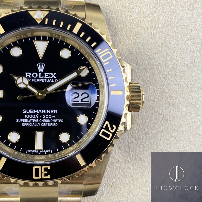 Fábrica Clean - Rolex Submariner 116618LN-97208 Preto Tamanho do Mostrador 40mm