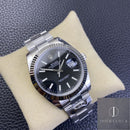 Fábrica Clean - Rolex Datejust M126334-0017 Mostrador Preto Tamanho 41mm