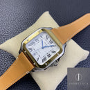 Fábrica BV - Cartier Santos W2SA0006 Pulseira de couro série