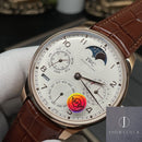 Fábrica APS - IWC Portugieser Perpetual Calendar IW503302 Mostrador Prateado Branco