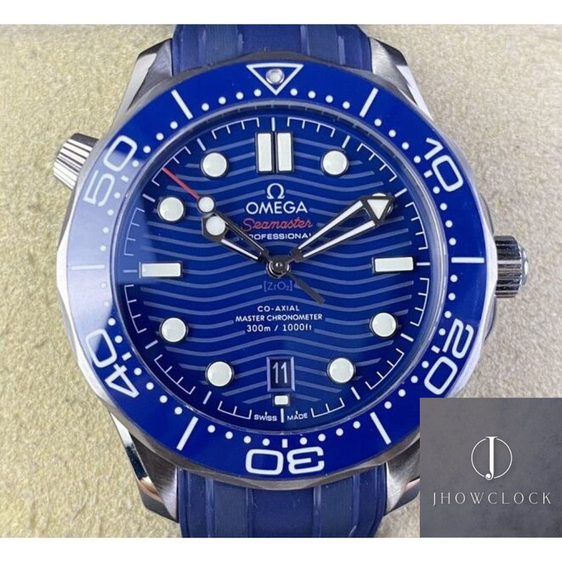 Fábrica VS - Omega  Seamaster Diver 300M 210.32.42.20.03.001 Mostrador azul escuro