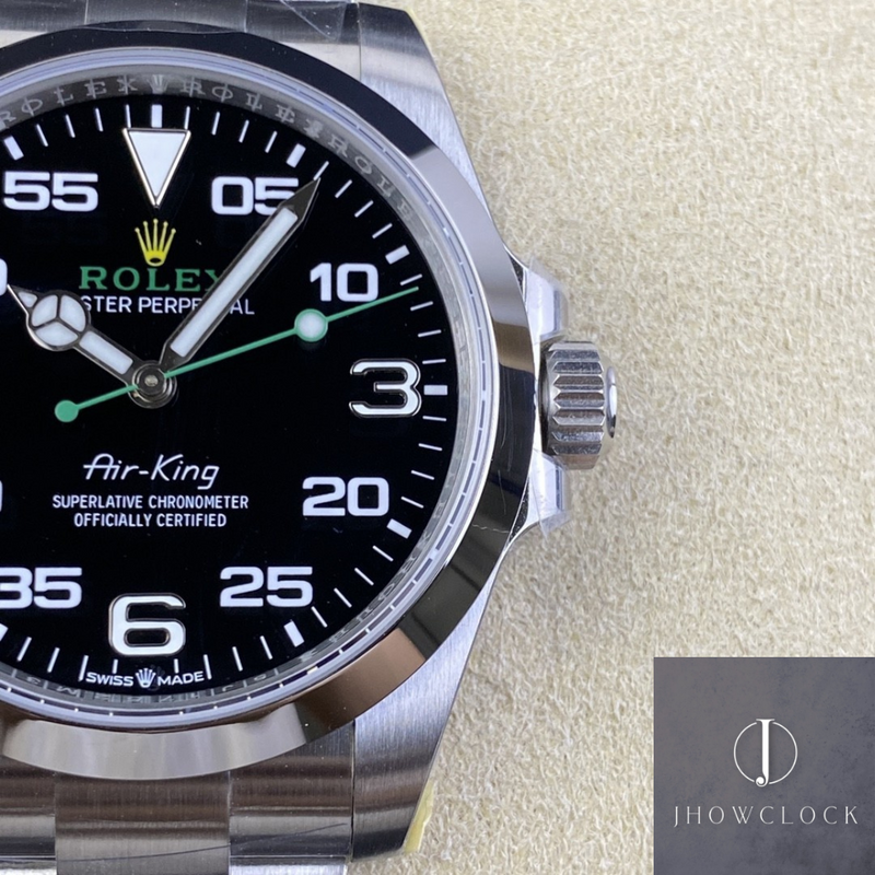 Fábrica JVS - Rolex Air King M116900-0001 Série Mostrador Preto
