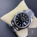Fábrica Clean - Rolex Datejust M126334-0018 Mostrador Preto Tamanho 41mm