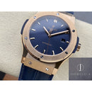 Fábrica HB - Hublot Classic Fusion 511.OX.7180.LR Mostrador Azul Ouro 18K