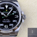 Fábrica JVS - Rolex Air King M116900-0001 Series Mostrador Preto