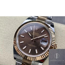 Fábrica Clean - Rolex Datejust M126331-0001 Mostrador Chocolate Tamanho 41mm