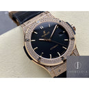Fábrica HB - Hublot Classic Fusion 511.OX.1181.LR.1704 Relógio de Ouro Rosa com Diamantes