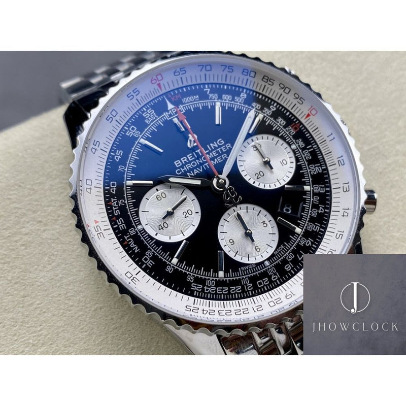 Fábrica BLS - Breitling Navitimer AB0127211C1A1 Mostrador Preto 46MM