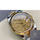 Fábrica Clean - Rolex Datejust M126333-0021 Mostrador Dourado Tamanho 41mm