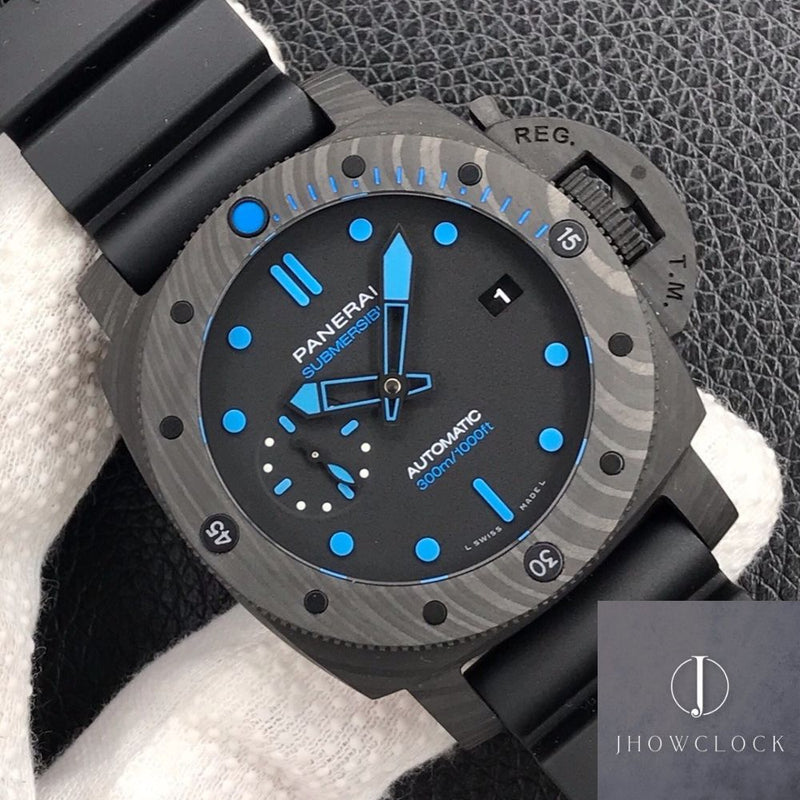 Fábrica VS - Panerai Submersible PAM00960 Fibra de Carbono Tamanho 42mm