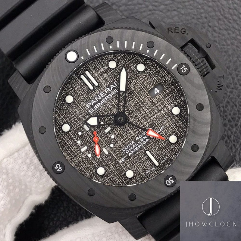 Fábrica VS - Panerai Submersible GMT PAM01039 Mostrador Cinza Tamanho 47mm