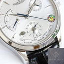 Fábrica ZF - Jaeger-LeCoultre Master Geographic 1428421 Mostrador Prateado