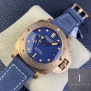 Fábrica VS - Panerai Submersible PAM01074 Mostrador Azul Fosco Bronze Tamanho 42mm