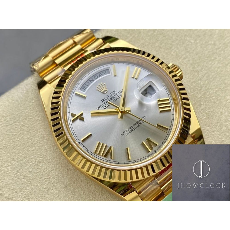 Rolex Day Date M228238-0002 Mostrador Prata Tamanho 40mm