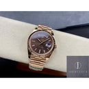 Rolex Day Date M228238-0002 Mostrador Prata Tamanho 40mm