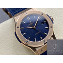 Fábrica HB - Hublot Classic Fusion 511.OX.7180.LR Mostrador Azul Ouro 18K