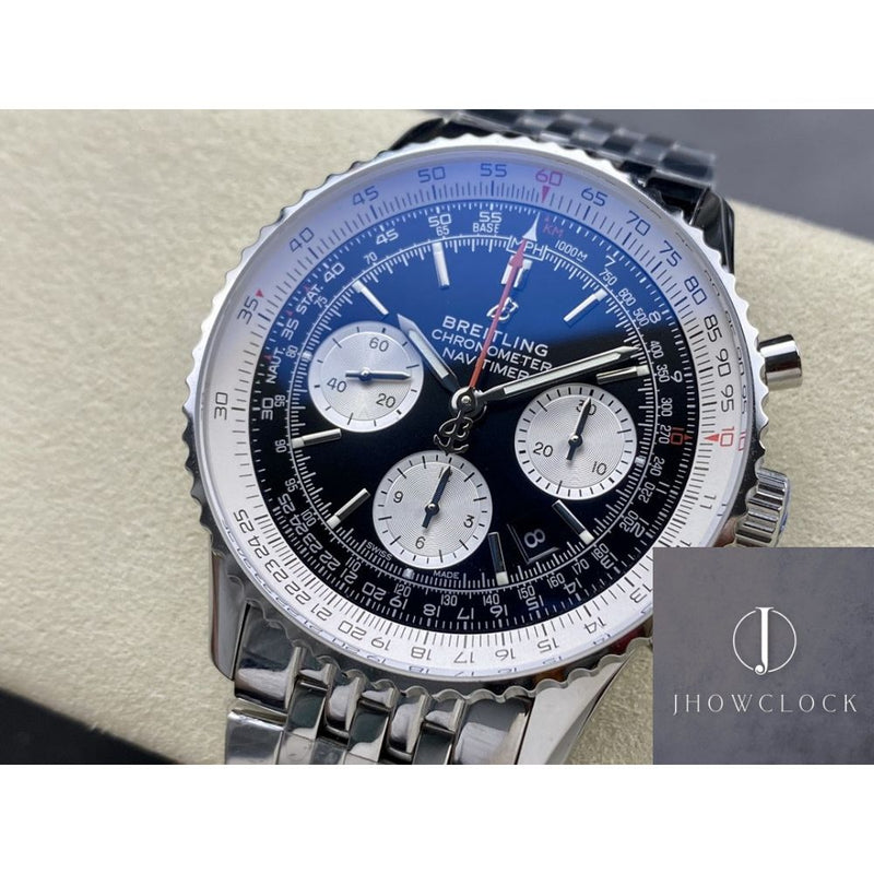 Fábrica BLS - Breitling Navitimer AB0127211C1A1 Mostrador Preto 46MM