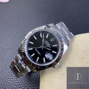 Fábrica Clean - Rolex Datejust M126334-0017 Mostrador Preto Tamanho 41mm
