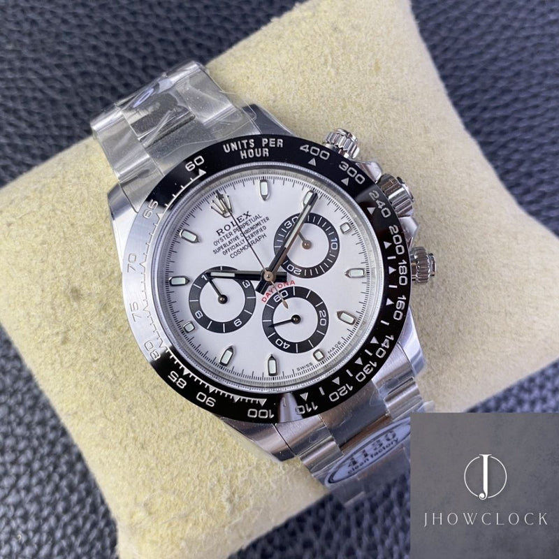 Fábrica Clean - Rolex Cosmograph Daytona M116500LN-0001 Mostrador Branco