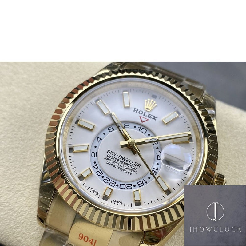 Fábrica Noob - Rolex Sky Dweller M326938-0005 Mostrador Branco