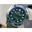 Fábrica VS - Omega  Seamaster Diver 300M 210.32.42.20.10.001 Pulseira de borracha verde