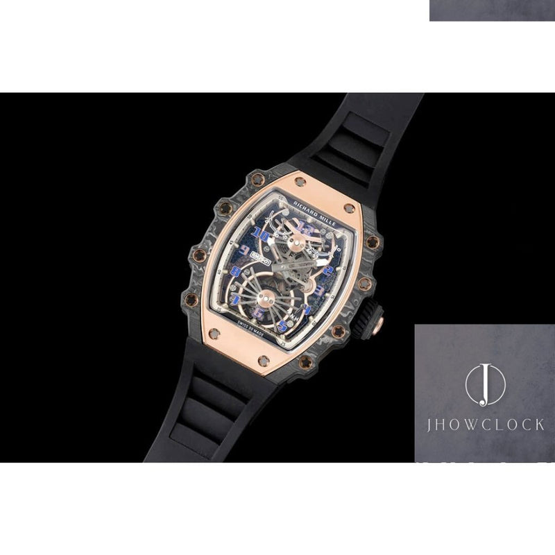 Fábrica RM - Richard Mille RM21-01 Tourbillon Pulseira Preta