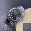 Fábrica Clean - Rolex Datejust M126334-0014 Mostrador Cinza Tamanho 41mm