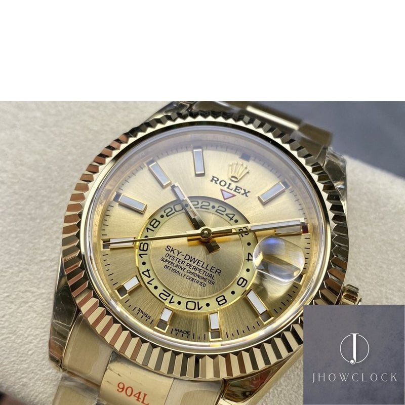 Fábrica Noob - Rolex Sky Dweller M326933-0009 Ouro