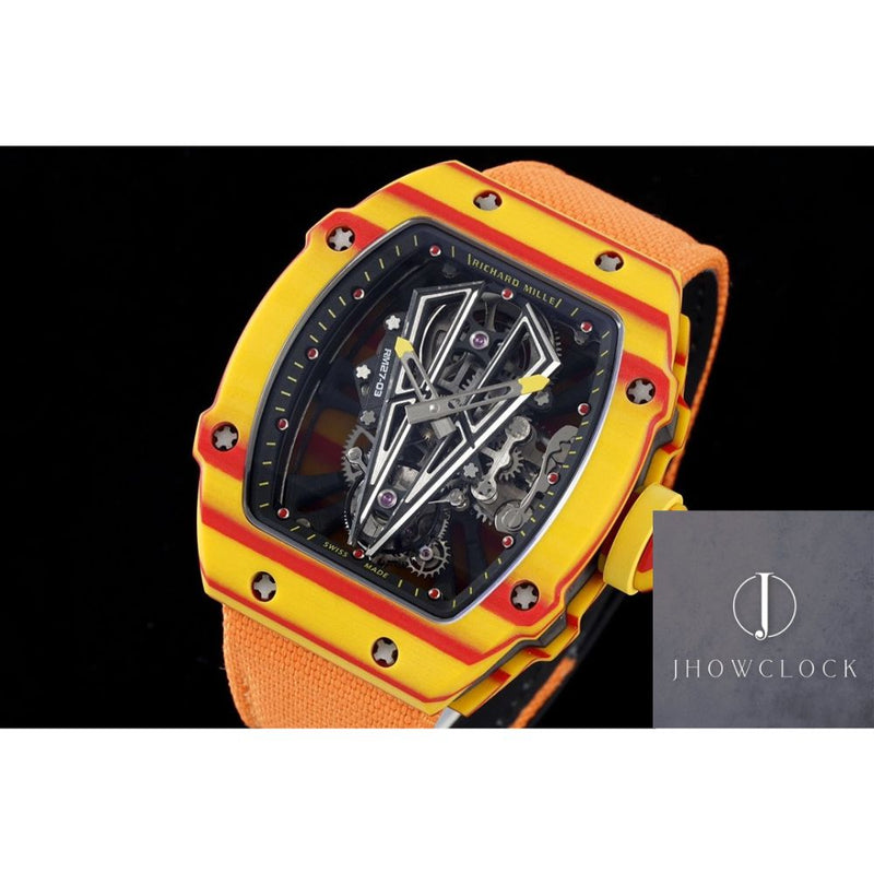 Fábrica RM - Richard Mille RM27-03 Tourbillon Pulseira de Nylon Laranja