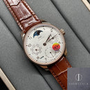 Fábrica APS - IWC Portugieser Perpetual Calendar IW503302 Mostrador Prateado Branco