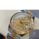 Fábrica Clean - Rolex Datejust M126333-0021 Mostrador Dourado Tamanho 41mm