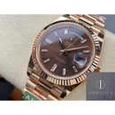 Rolex Day Date M228238-0002 Mostrador Prata Tamanho 40mm