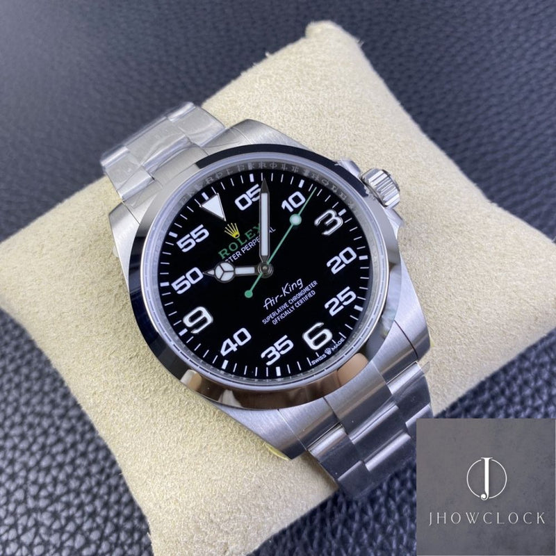 Fábrica JVS - Rolex Air King M116900-0001 Series Mostrador Preto