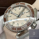 Fábrica VS - Omega  Seamaster Diver 600M 215.32.44.21.09.001 Mostrador Bege