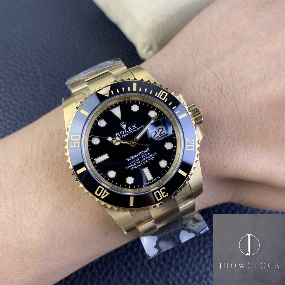Fábrica Clean - Rolex Submariner 116618LN-97208 Preto Tamanho do Mostr