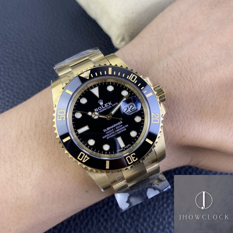 Fábrica Clean - Rolex Submariner 116618LN-97208 Preto Tamanho do Mostrador 40mm