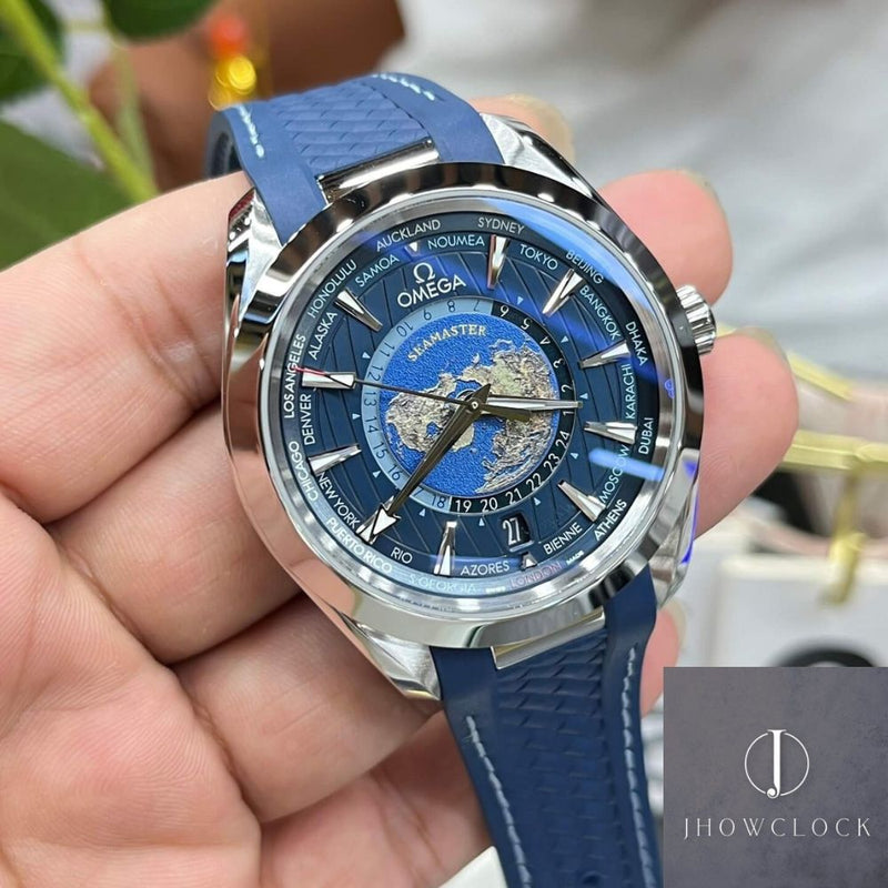 Fábrica VS - Omega Seamaster 220.12.43.22.03.001 Pulseira de fita de discagem azul
