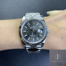 Fábrica Clean - Rolex Datejust M126334-0014 Mostrador Cinza Tamanho 41mm
