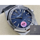Fábrica APS - Audemars Piguet Royal Oak 15400 Pulseira de borracha com mostrador azul