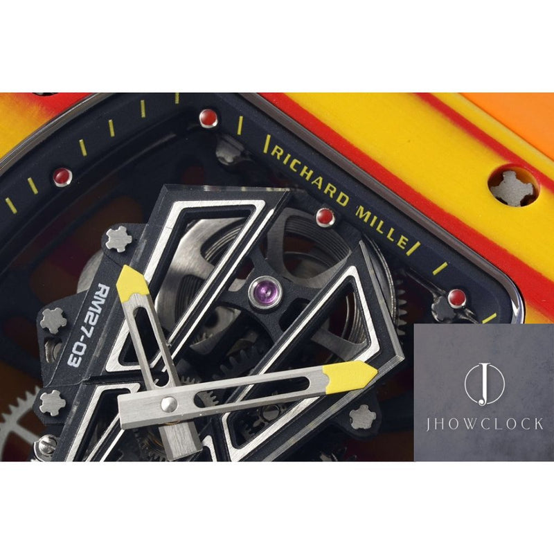 Fábrica RM - Richard Mille RM27-03 Tourbillon Pulseira de Borracha Laranja