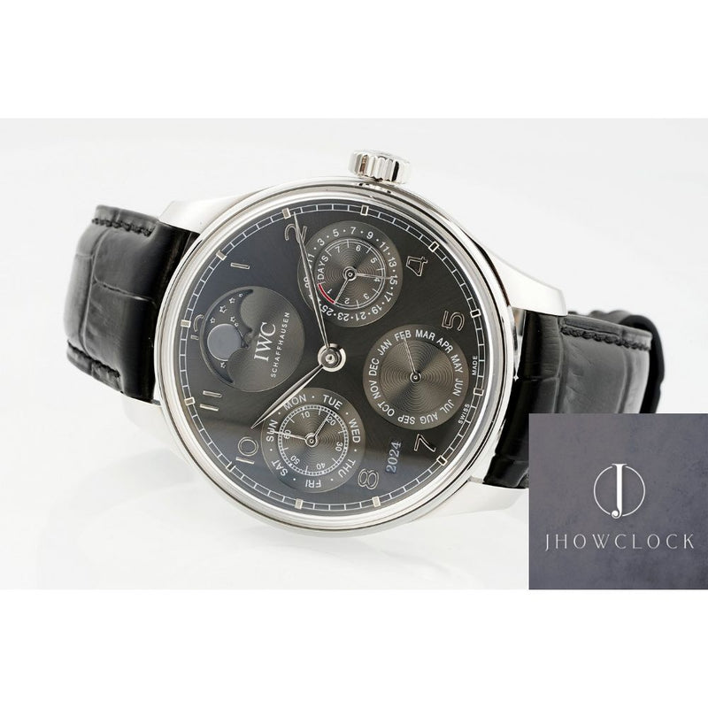 Fábrica APS - IWC Portugieser Perpetual CalendarIW503301 Mostrador Cinza Ardósia